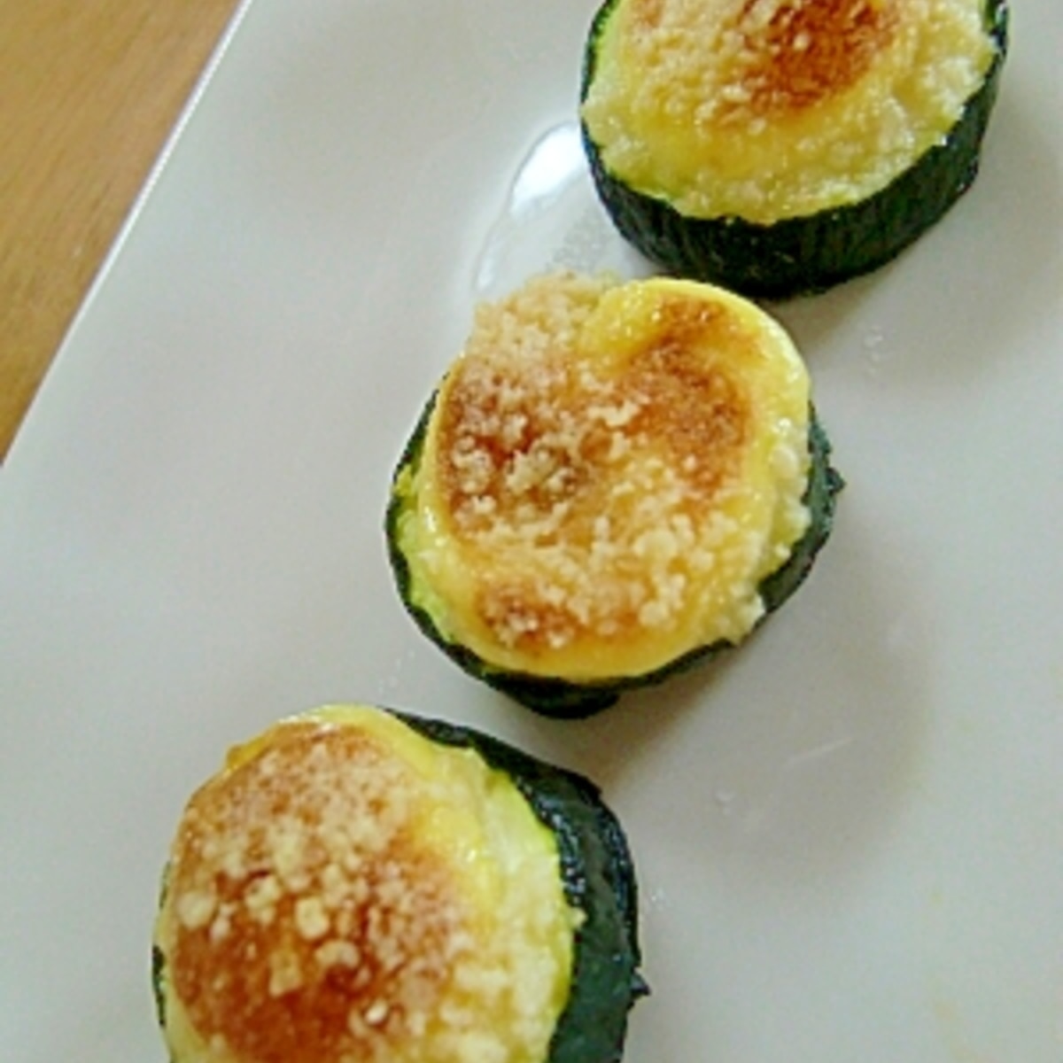 お弁当にぴったり ズッキーニのマヨチーズ焼き レシピ 作り方 By Halu 楽天レシピ